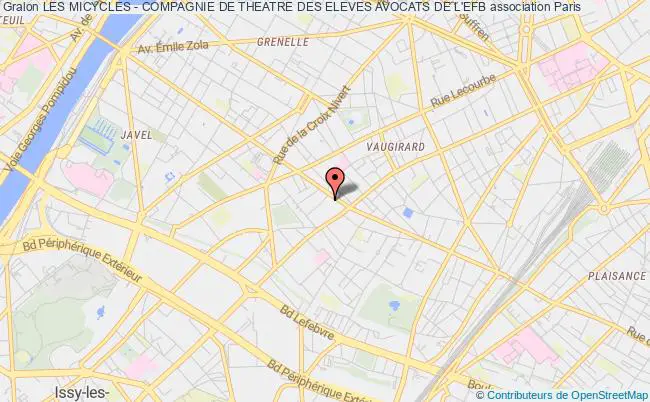 plan association Les Micycles - Compagnie De Theatre Des Eleves Avocats De L'efb Paris