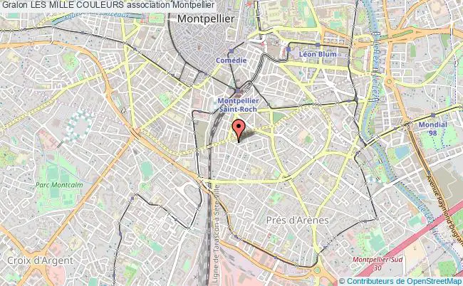 plan association Les Mille Couleurs Montpellier