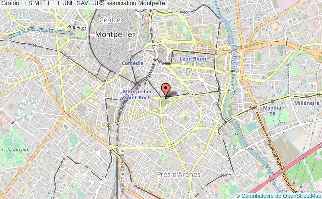 plan association Les Mille Et Une Saveurs Montpellier
