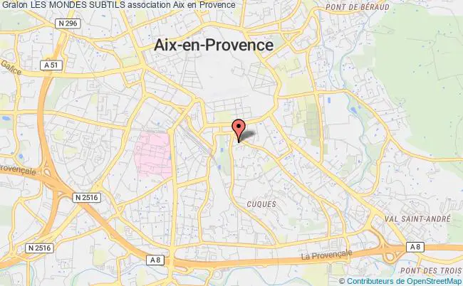 plan association Les Mondes Subtils Aix-en-Provence