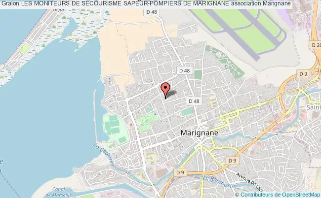 plan association Les Moniteurs De Secourisme Sapeur-pompiers De Marignane Marignane