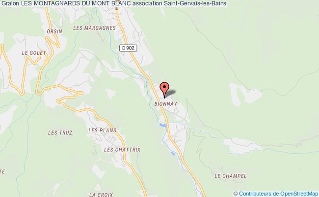 plan association Les Montagnards Du Mont Blanc Saint-Gervais-les-Bains