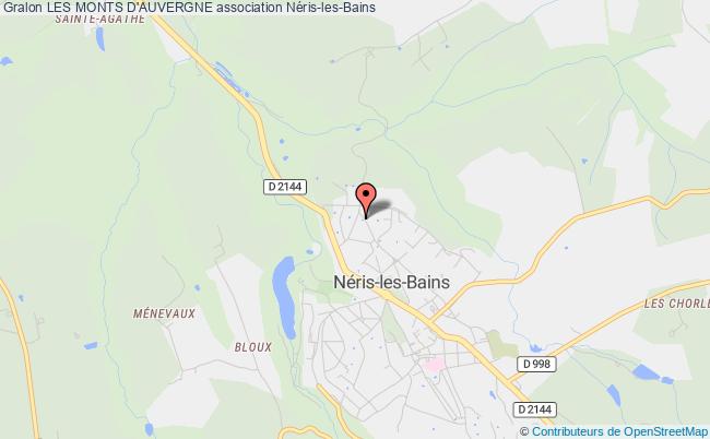 plan association Les Monts D'auvergne Néris-les-Bains