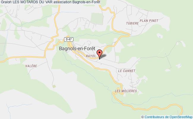 plan association Les Motards Du Var Bagnols-en-Forêt