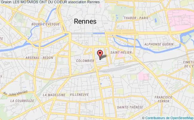plan association Les Motards Ont Du Coeur Rennes