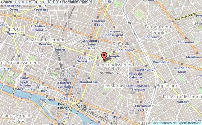 plan association Les Murs De Silences Paris