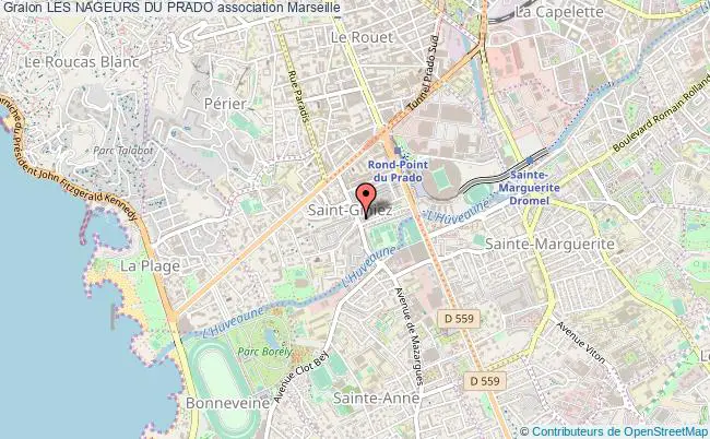 plan association Les Nageurs Du Prado Marseille