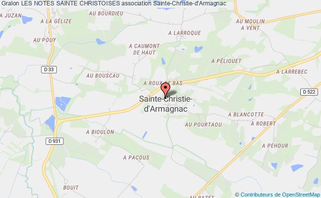 plan association Les Notes Sainte Christoises Sainte-Christie-d'Armagnac