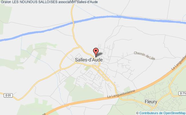 plan association Les Nounous Salloises Salles-d'Aude
