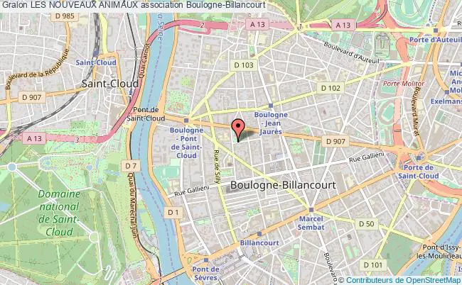 plan association Les Nouveaux Animaux Boulogne-Billancourt