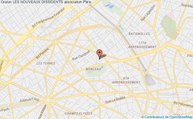 plan association Les Nouveaux Dissidents Paris 17e