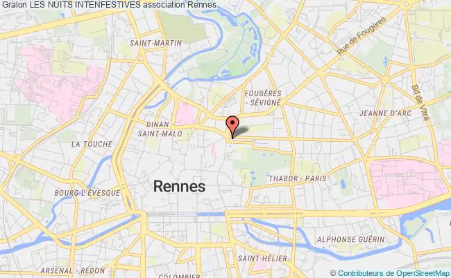 plan association Les Nuits Intenfestives Rennes