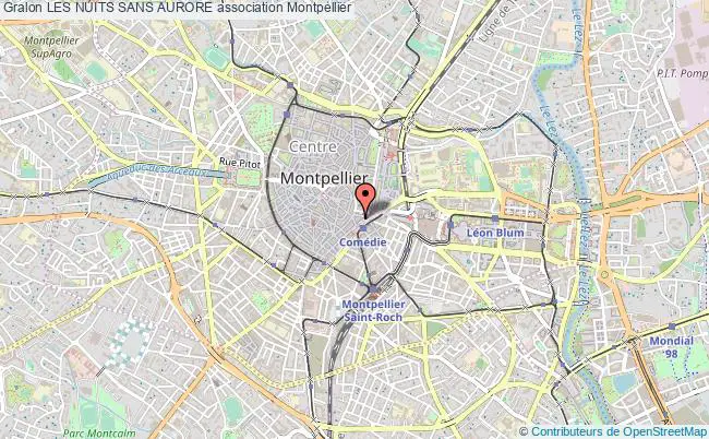 plan association Les Nuits Sans Aurore Montpellier