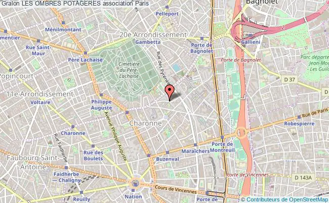 plan association Les Ombres Potageres Paris 20e