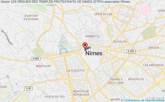 plan association Les Orgues Des Temples Protestants De Nimes (otpn) Nîmes