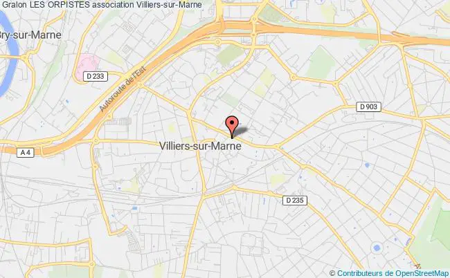plan association Les Orpistes Villiers-sur-Marne