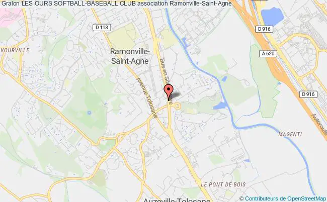 plan association Les Ours Softball-baseball Club Ramonville-Saint-Agne