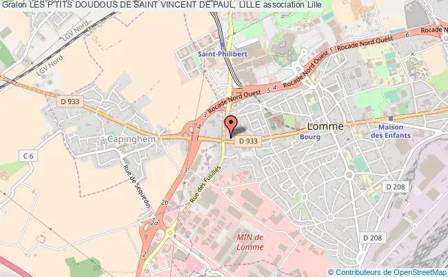 plan association Les P'tits Doudous De Saint Vincent De Paul, Lille Lille
