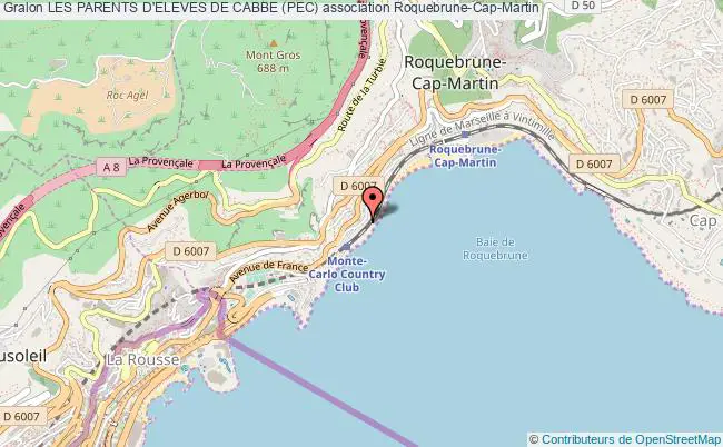 plan association Les Parents D'eleves De Cabbe (pec) Roquebrune-Cap-Martin