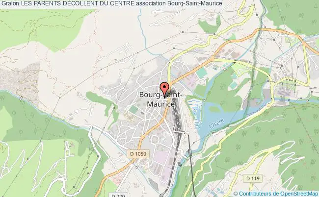 plan association Les Parents DÉcollent Du Centre Bourg-Saint-Maurice