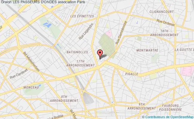 plan association Les Passeurs D'ondes Paris 18e