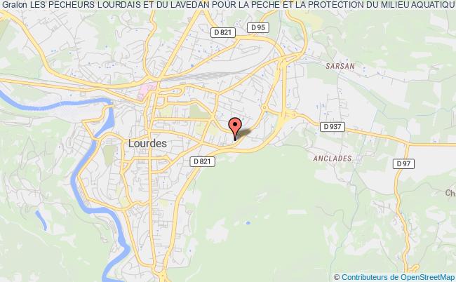 plan association Les Pecheurs Lourdais Et Du Lavedan Pour La Peche Et La Protection Du Milieu Aquatique Lourdes