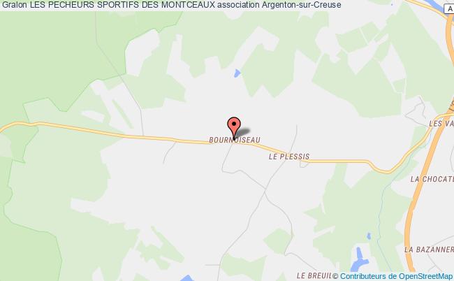 plan association Les Pecheurs Sportifs Des Montceaux Argenton-sur-Creuse