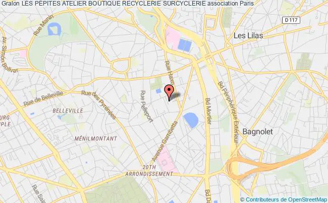 plan association Les PÉpites Atelier Boutique Recyclerie Surcyclerie Paris 20e