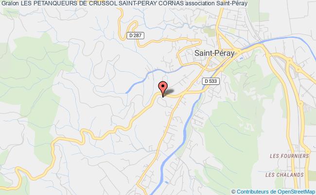 plan association Les Petanqueurs De Crussol Saint-peray Cornas Saint-Péray
