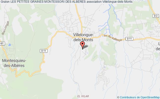 plan association Les Petites Graines Montessori Des AlbÈres Villelongue-dels-Monts