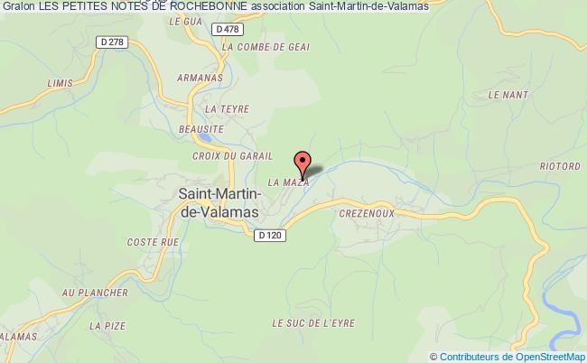 plan association Les Petites Notes De Rochebonne Saint-Martin-de-Valamas