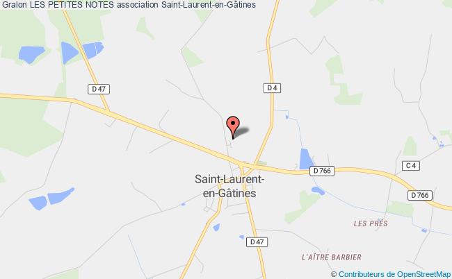 plan association Les Petites Notes Saint-Laurent-en-Gâtines