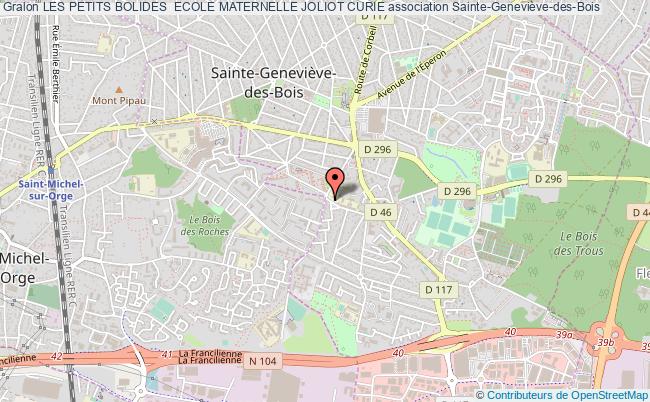 plan association Les Petits Bolides  Ecole Maternelle Joliot Curie Sainte-Geneviève-des-Bois