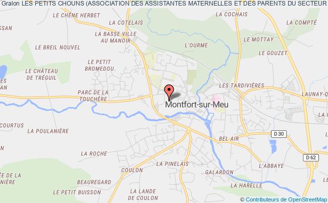 plan association Les Petits Chouns (association Des Assistantes Maternelles Et Des Parents Du Secteur De Montfort) Montfort-sur-Meu