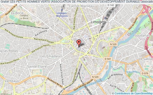 plan association Les Petits Hommes Verts (association De Promotion Du Developpement Durable) Limoges