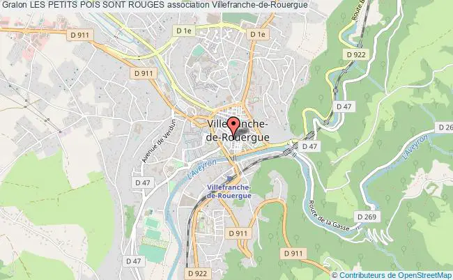plan association Les Petits Pois Sont Rouges Villefranche-de-Rouergue