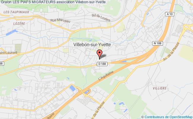 plan association Les Piafs Migrateurs Villebon-sur-Yvette