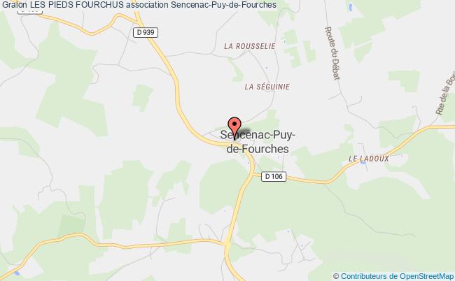 plan association Les Pieds Fourchus Sencenac-Puy-de-Fourches