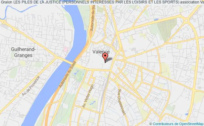 plan association Les Piles De La Justice (personnels Interesses Par Les Loisirs Et Les Sports) Valence
