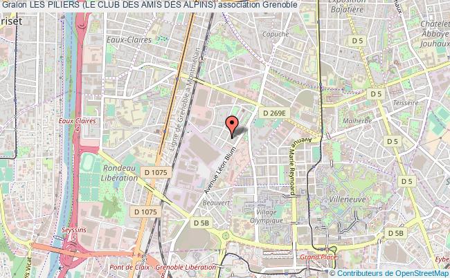 plan association Les Piliers (le Club Des Amis Des Alpins) Grenoble