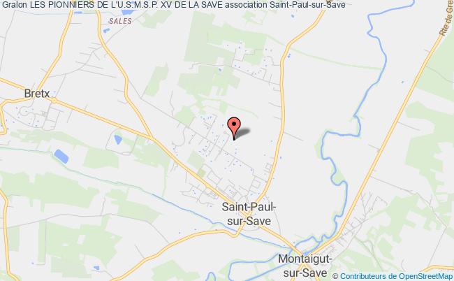plan association Les Pionniers De L'u.s.m.s.p. Xv De La Save Saint-Paul-sur-Save