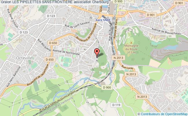 plan association Les Pipelettes Sans Frontiere Cherbourg-Octeville