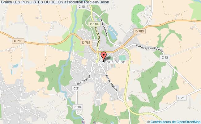 plan association Les Pongistes Du Belon Riec-sur-Belon