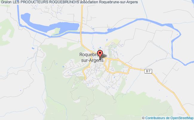 plan association Les Producteurs Roquebrunois Roquebrune-sur-Argens