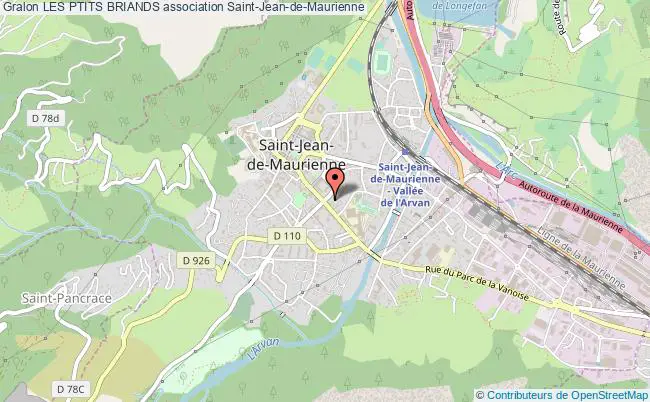 plan association Les Ptits Briands Saint-Jean-de-Maurienne