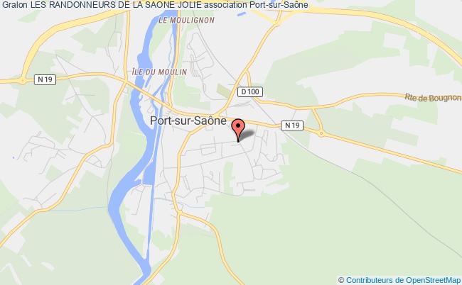plan association Les Randonneurs De La Saone Jolie Port-sur-Saône