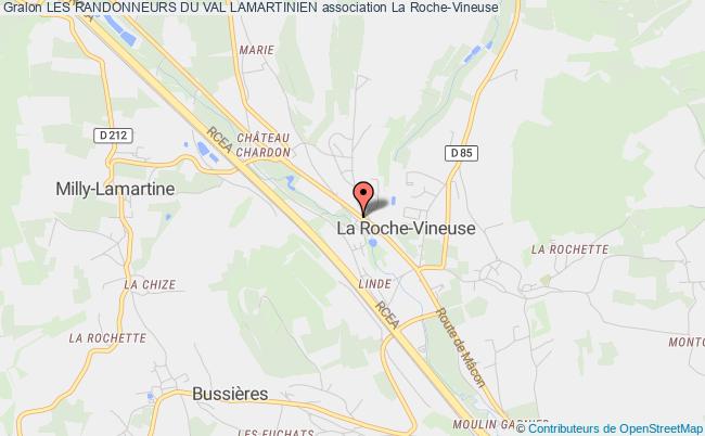 plan association Les Randonneurs Du Val Lamartinien La    Roche-Vineuse