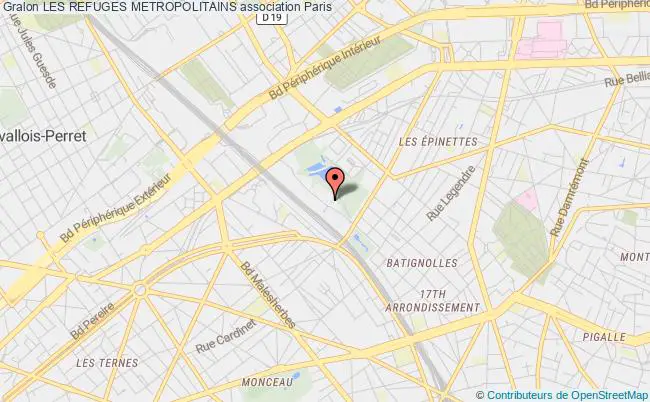 plan association Les Refuges Metropolitains Paris 17e