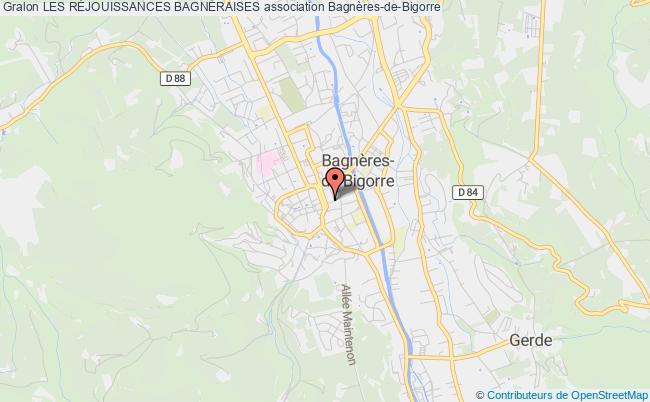 plan association Les RÉjouissances BagnÉraises Bagnères-de-Bigorre