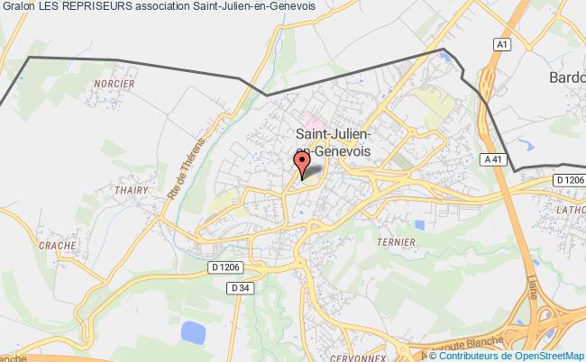 plan association Les Repriseurs Saint-Julien-en-Genevois